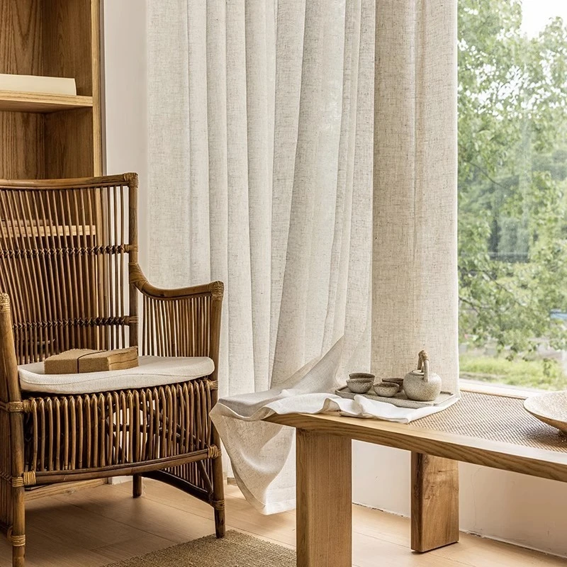 linen sheer curtains white